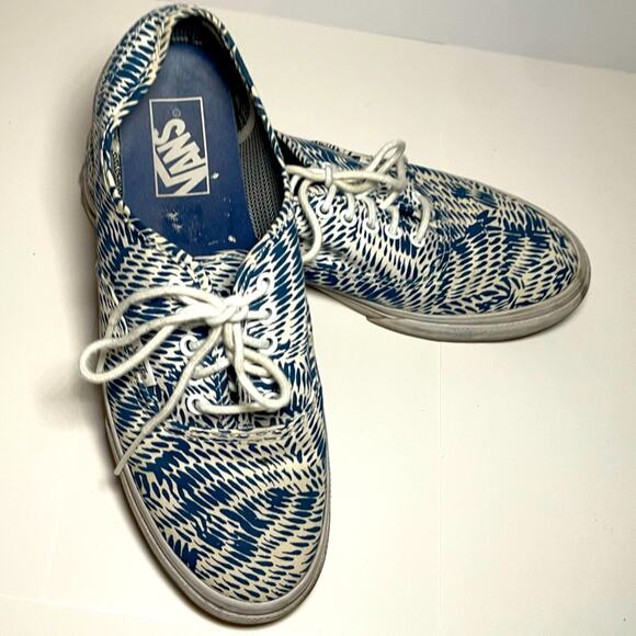 Vans Sneakers Tennis Shoes Blue White Size 9 - Picture 3 of 10